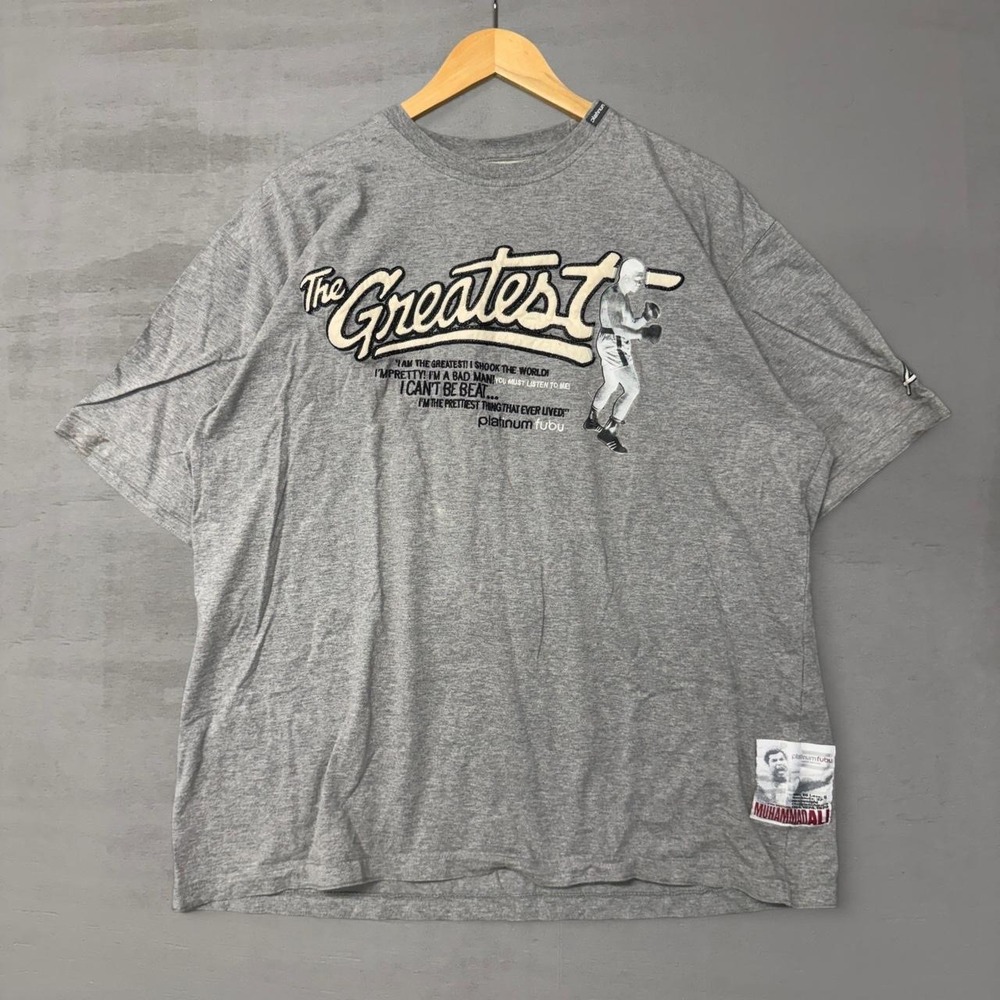 Vintage Platinum FUBU Muhammad Ali T Shirt Gray The‎ Greatest Graphic XXL